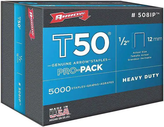 Main image of Arrow Staples, T50, 3/8x1/2 In L, PK5000   508IP