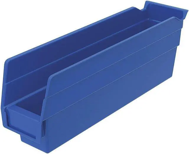 Alt view image 2 of 2 - AKRO-MILS 30110BLUE Blue Shelf Bin, 11-5/8"L x 2-3/4"W x 4"H, Inside Width: 1