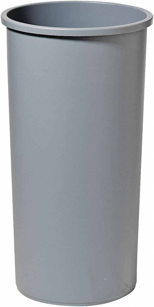 RUBBERMAID COMMERCIAL FG354600GRAY 22 gal. LLDPE Round Trash Can