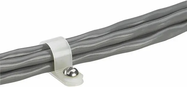 Main image of PANDUIT CCH38-S10-C Cable Clamp,Screw-On,Screw,Natural,PK100