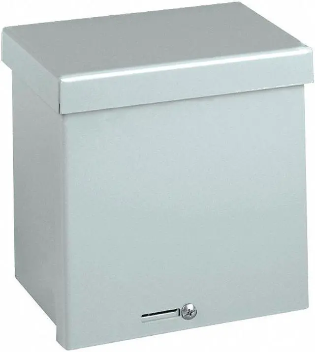 Main image of WIEGMANN RSC040404GNK Padlockable Hasp Electrical Enclosures, 4 in H, 4 in D, 4