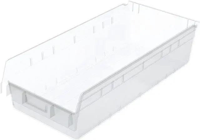 Main image of AKRO-MILS 30014SCLAR Shelf Storage Bin, Plastic, Clear, 6 in H, 11 1/8 in W, 23