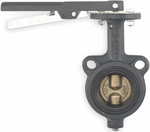 Main image of MILWAUKEE VALVE MW222B 4 Butterfly Valve,Wafer,4 In,CI,Buna Liner