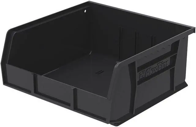 Alt view image 2 of 3 - AKRO-MILS 30235BLACK Black Hang and Stack Bin, 10-7/8"L x 11"W x 5"H