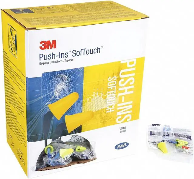 Alt view image 2 of 3 - 3M 318-4001 Disposable Corded Ear Plugs, Bell Shape, 31 dB, 200 Pairs