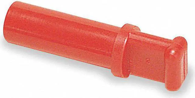 Main image of LEGRIS 3126 60 00 Push-Fit Fitting Plug, 3/8 in Tube Size, Polymer, Red, 10 PK