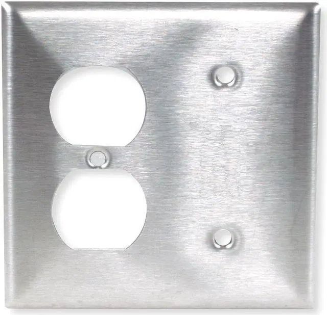 Main image of HUBBELL WIRING DEVICE-KELLEMS SS138 Duplex/Blank Wall Plates and Box Cover,