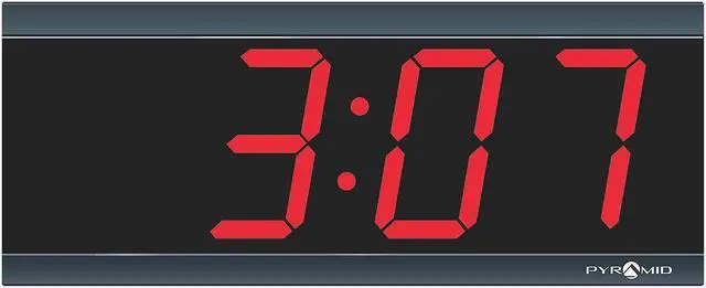 Main image of PYRAMID 9D34BR 11-1/4" Digital LED Wireless Synchronized Clock, Black