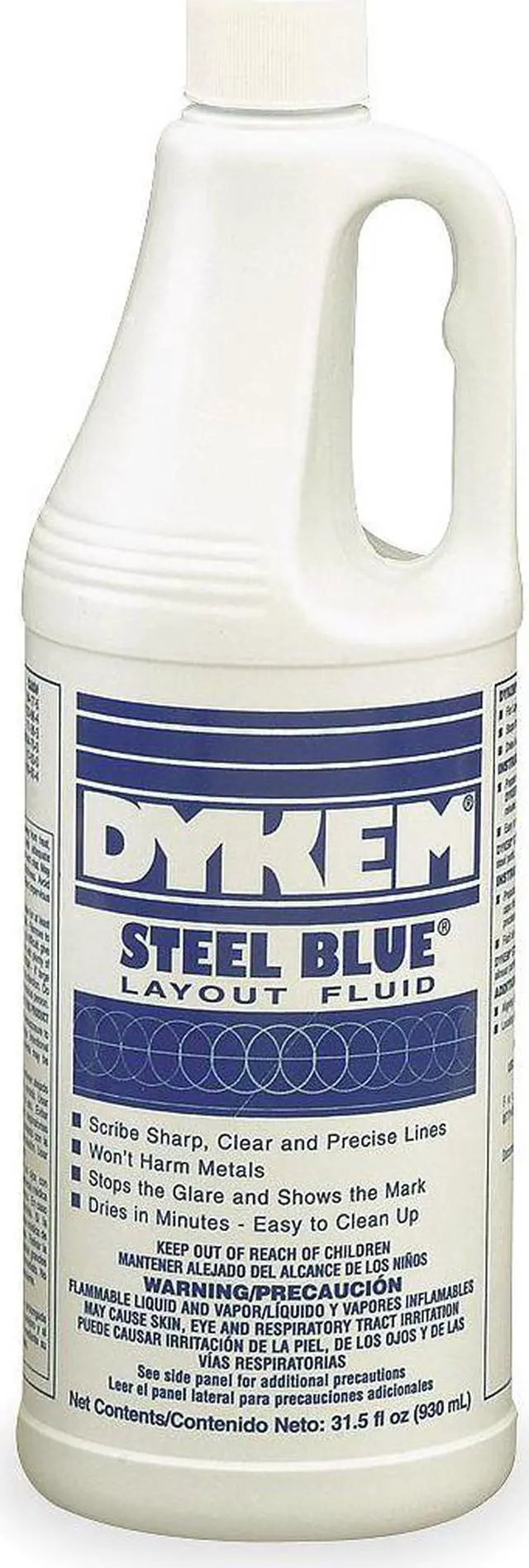 Main image of DYKEM 80600 Layout Fluid, Steel Blue, 930 mL, Bottle, Blue