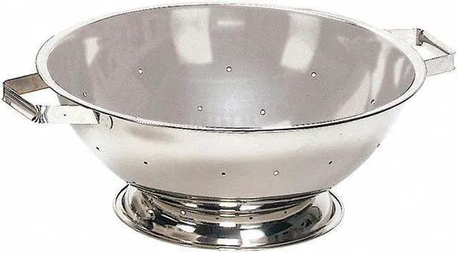 Main image of 18-1/4" x 16-1/2" x 5-1/2" Stainless Steel Colander with 1/8" Hole Dia.