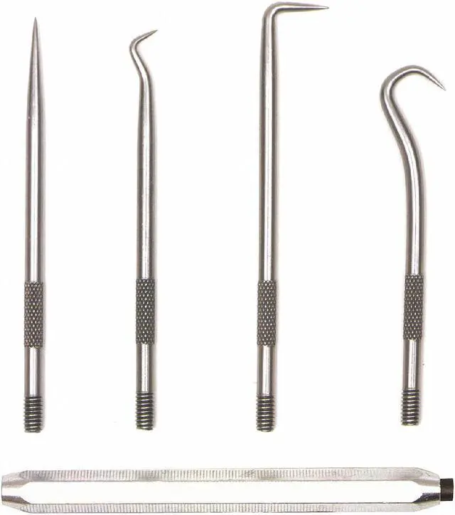 Alt view image 3 of 3 - ULLMAN H4W Pick And Hook Set,Steel,5-9/16in.L,4 pcs