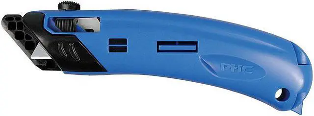 Alt view image 2 of 5 - Pacific Handy Cutter Ambidextrous Safety Cutter Blue/Black EZ4