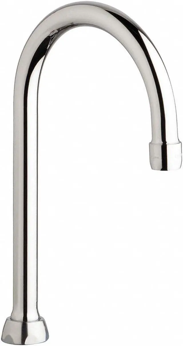 Main image of CHICAGO FAUCET GN2AH8E3JKABCP Gooseneck Spout, Brass