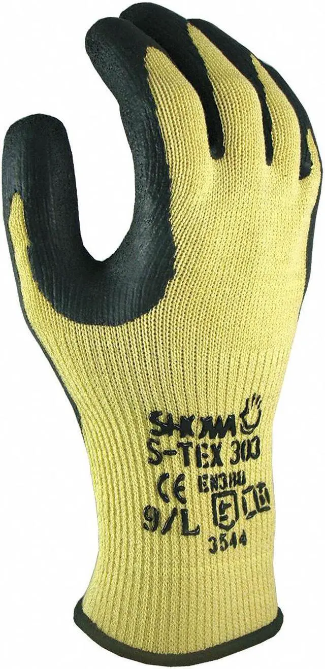 Alt view image 5 of 7 - Cut Resistant Gloves, Yellow/Black, XL, PR