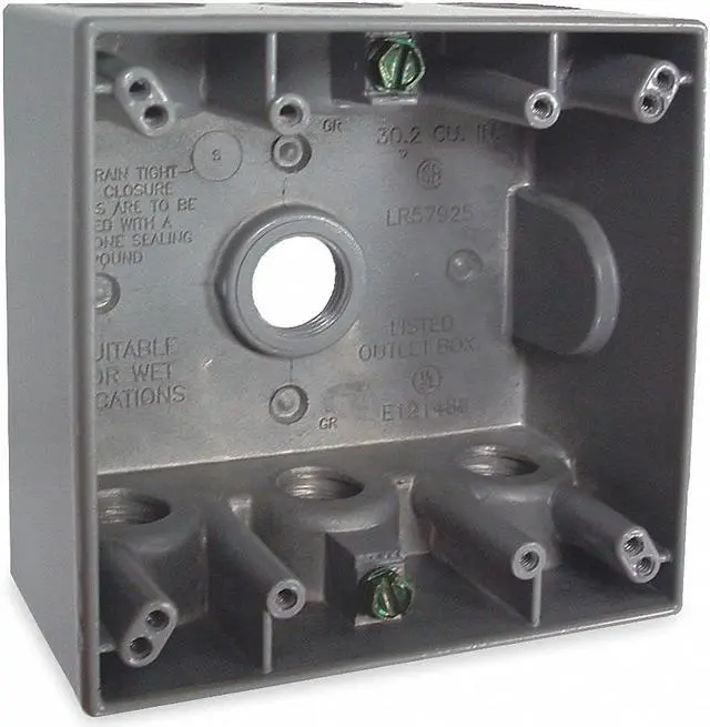 Main image of BELL OUTDOOR 5340-0 Weatherproof Electrical Box, 30.2 cu in, Double Gang Box