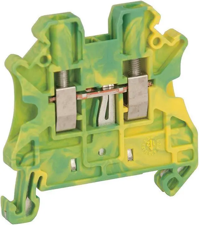 Main image of SCHNEIDER ELECTRIC NSYTRV22PE Terminal Block, Grounding, 1 Pole, 12 AWG, Screw
