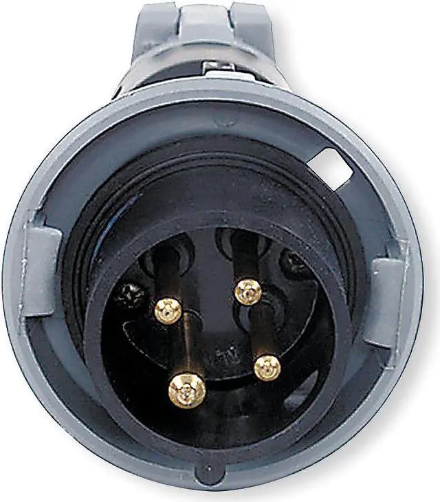 Main image of HUBBELL WIRING DEVICE-KELLEMS HBL420P5W Watertight Pin & Sleeve Plug, 20 A,