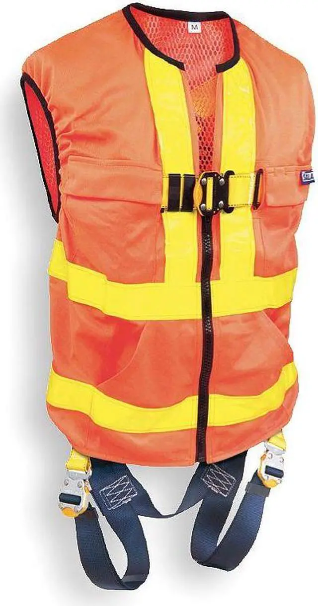 Alt view image 2 of 6 - Full Body Harness, XL, Yellow/Orange