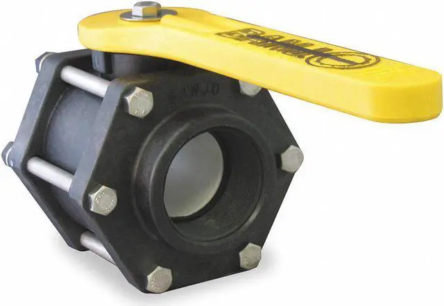 Main image of BANJO V200FP 2" FNPT Polypropylene Ball Valve Inline, Port: Full