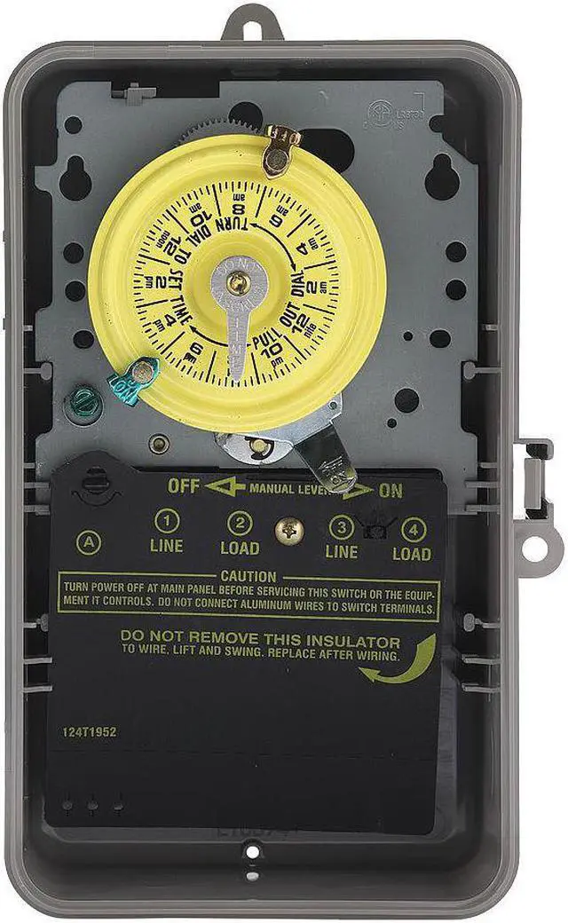 Alt view image 2 of 2 - INTERMATIC T104P Electromechanical Timer, 24 Hour, Dpst, Height: 9 7/16 in