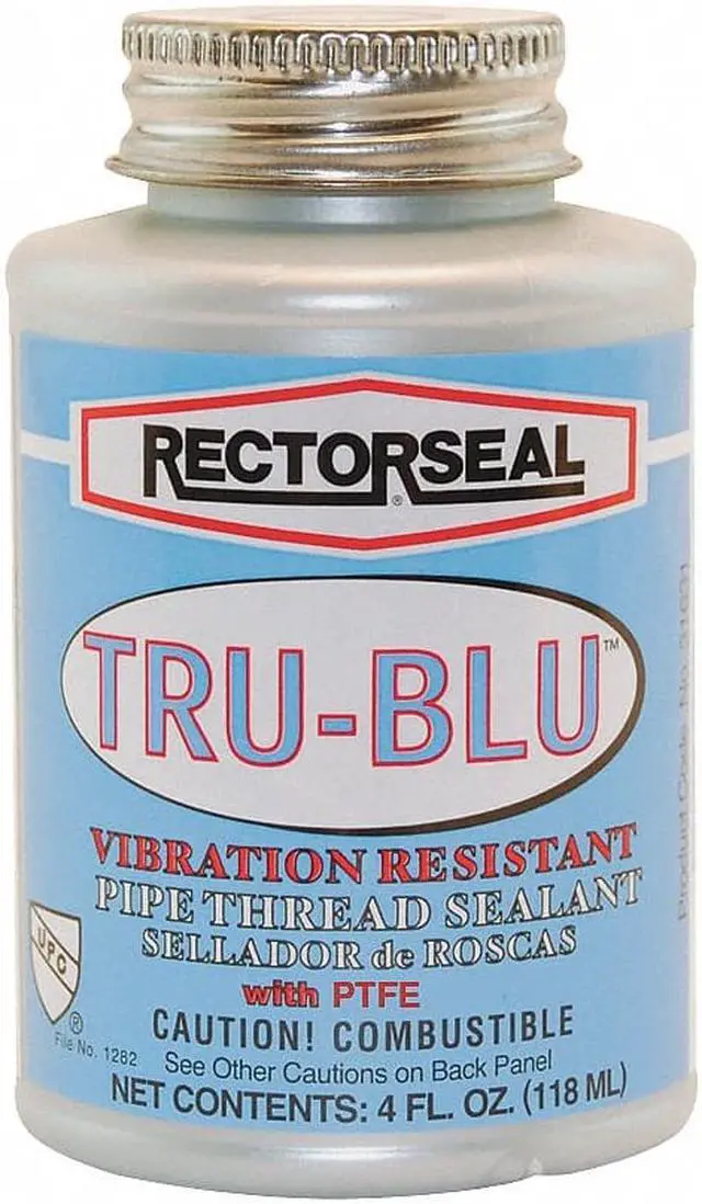 Alt view image 4 of 8 - RECTORSEAL 31631 Pipe Thread Sealant 4.8 fl oz, Brush-Top Can, Tru-Blu, Blue,