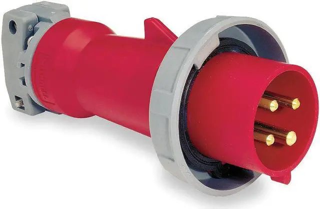 Main image of HUBBELL WIRING DEVICE-KELLEMS HBL430P7W Watertight Pin & Sleeve Plug, 30 A,