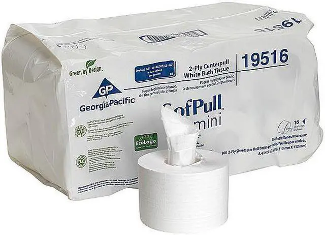 Alt view image 2 of 3 - GEORGIA-PACIFIC 19516 SofPull® Centerpull Toilet Paper, 2 Ply, 500 Sheets, PK16