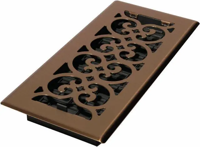 Alt view image 2 of 2 - DECOR GRATES SPH408-A Floor Register 5.5 X 9.5, Antique Brass, Brass