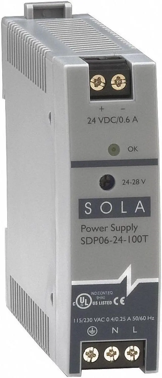 Alt view image 2 of 2 - SOLAHD SDP0624100T DC Power Supply, 85/264V AC, 15 W, 0.6 A, DIN Rail