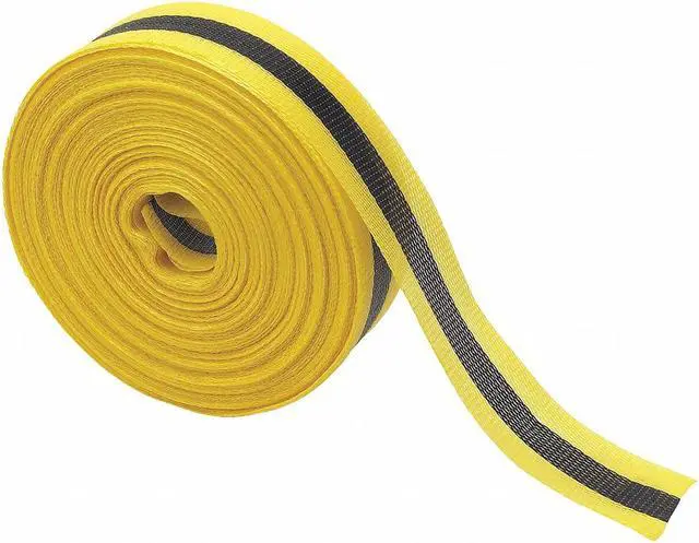 Main image of ZORO SELECT 15Y446 Barricade Tape, No Legend, Black/Yellow, 2 in Wide x 200 ft