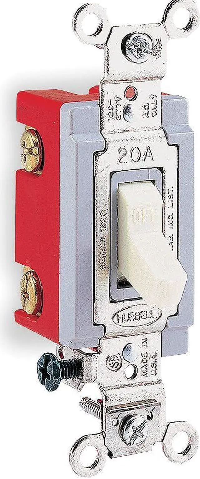 Main image of HUBBELL WIRING DEVICE-KELLEMS HBL1224I Wall Swtch, 4-Way, 120/277V, 20A, Ivry,