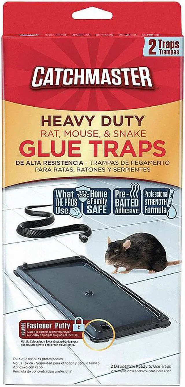 Alt view image 3 of 6 - CATCHMASTER 404SD Heavy Duty Rat, Mouse & Snake Glue Trap, 5-1/4 in W x 1/4 in