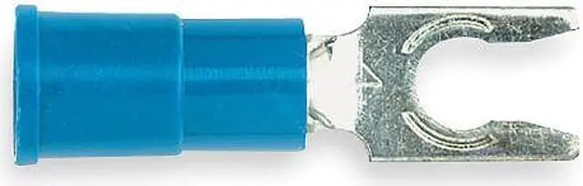 Main image of 3M MV14-6FLX Fork Terminal, #6 Stud Size, 14 AWG, 1,000 V, Vinyl Insulated,