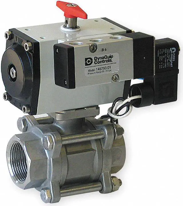 Alt view image 3 of 3 - DYNAQUIP CONTROLS P3S24AJSR05210A 3/4" FNPT Stainless Steel Pneumatic Ball