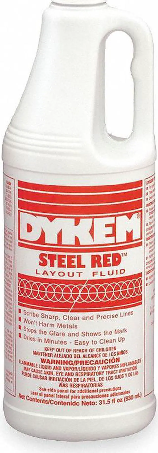 Main image of DYKEM 80696 Layout Fluid,Steel Red(TM),930 mL