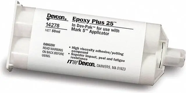 Alt view image 2 of 2 - DEVCON 14278 Epoxy Adhesive, 14278 Series, Gray, Tube, 1:01 Mix Ratio, 30 hr