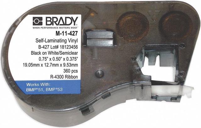 Alt view image 2 of 2 - BRADY M-11-427 Cartridge Label,1/2In. W,3/4 In. L,Vinyl