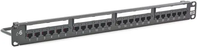 Main image of Patch Panel,Flat Panel,6 Category,Steel HUBBELL PREMISE WIRING HP624