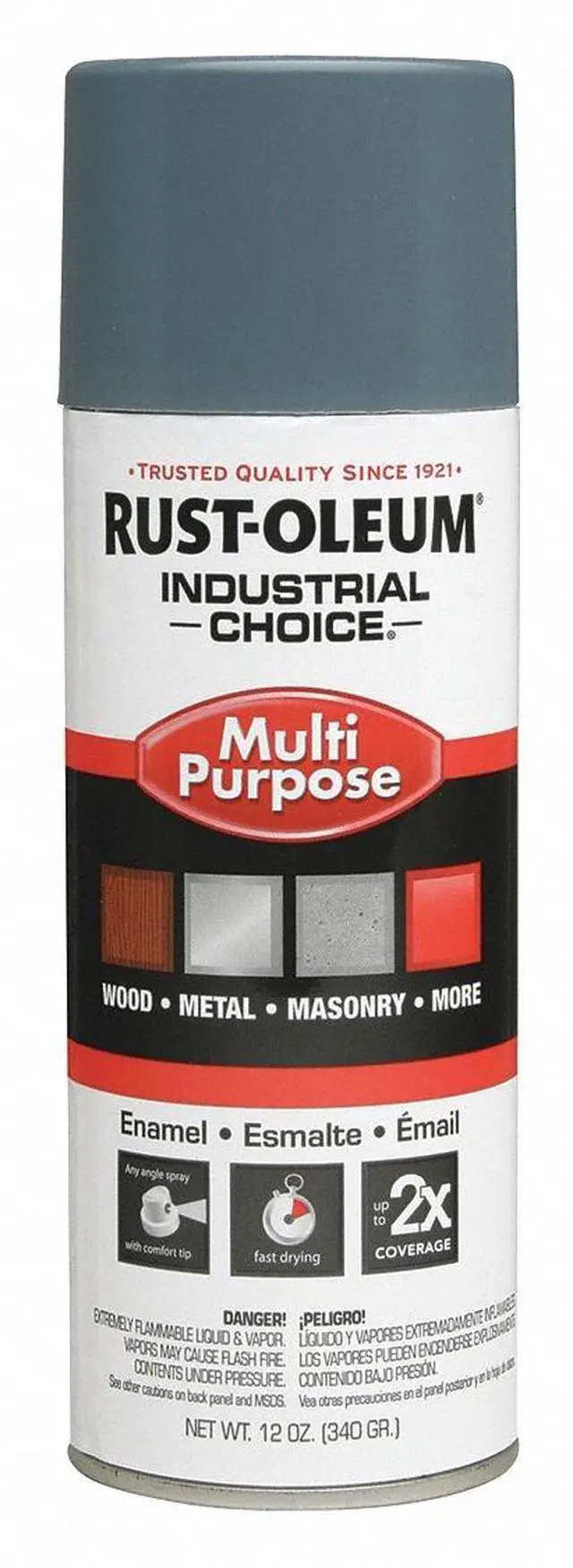 Alt view image 4 of 5 - RUST-OLEUM 202214 Spray Paint, Machinery Gray, Gloss, 12 oz.