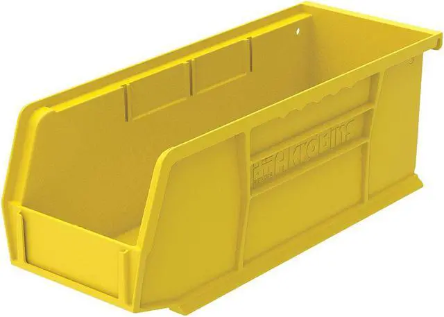 Alt view image 2 of 2 - AKRO-MILS 30224YELLO Yellow Hang and Stack Bin, 10-7/8"L x 4-1/8"W x 4"H