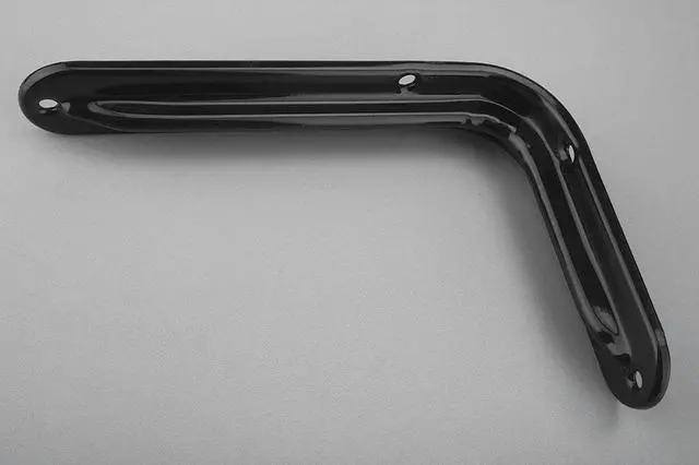 Alt view image 3 of 3 - JOHN STERLING RP-0099-8BK Heavy Duty Shelf Bracket,Black,125 Lb