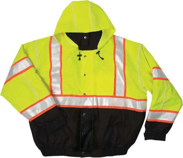 Main image of KISHIGO JS119-XL XL Hi -Vis Bomber Jacket, Lime