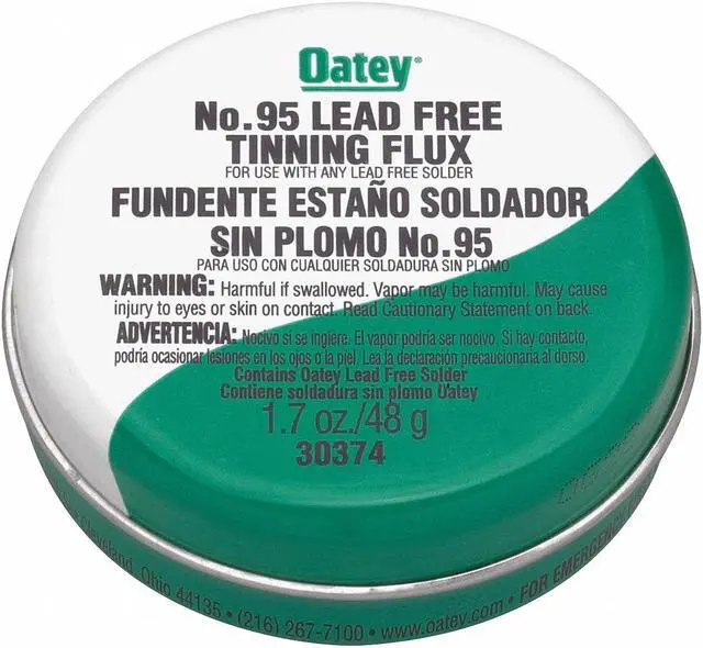 Alt view image 3 of 9 - OATEY 30374 Lead Free Flux,Paste,Lead Free,1.7 oz.