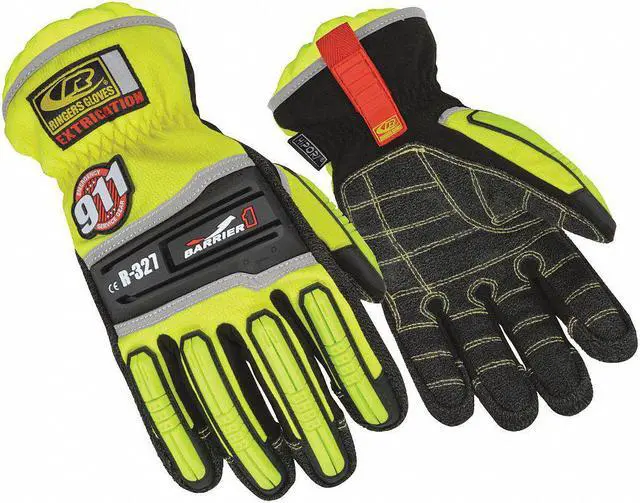 Alt view image 2 of 4 - Ringers Gloves Extrication Gloves 2XL High Visibility Green   327-12