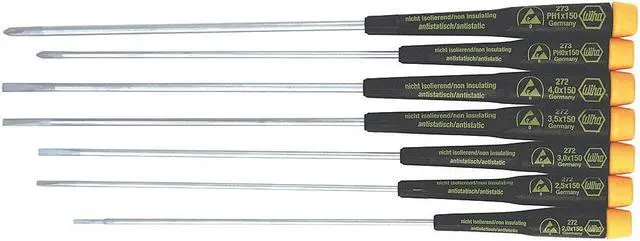Alt view image 3 of 3 - WIHA TOOLS 27393 ESD Precision Screwdriver Set,Sl/Ph,7pcs