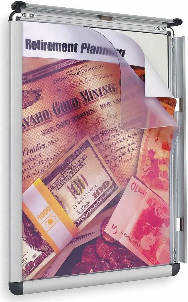 Alt view image 3 of 13 - QUARTET CF32 Sign Holder,Wall,24x36,Alum,Silver