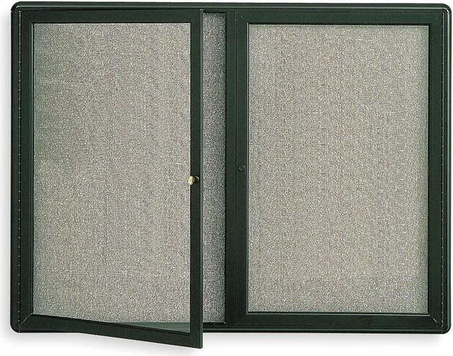 Alt view image 5 of 6 - QUARTET 2364L Enclosed Fabric Bulletin Board 36" x 48", 2 Door