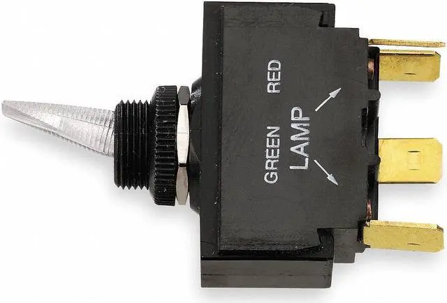 Main image of HUBBELL WIRING DEVICE-KELLEMS M11LRGSP Lighted Toggle Switch,SPST,1/4 in.