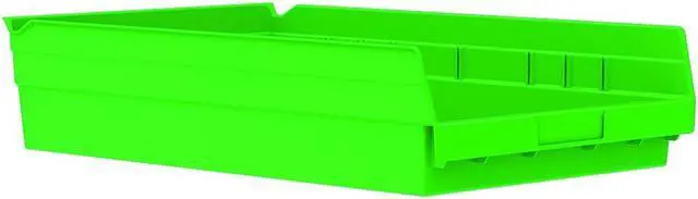Main image of AKRO-MILS 30178GREEN Green Shelf Bin, 17-7/8"L x 11-1/8"W x 4"H, Outside Width:
