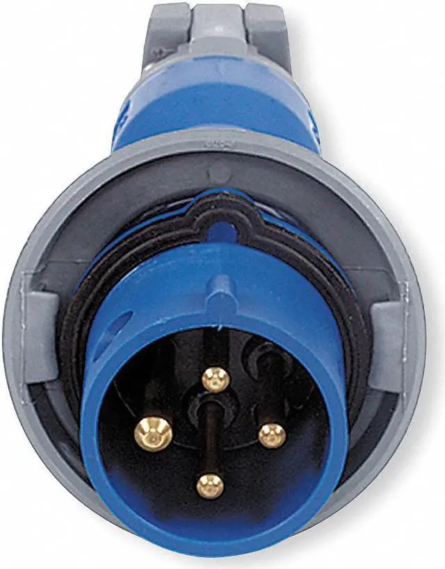 Alt view image 3 of 3 - HUBBELL WIRING DEVICE-KELLEMS HBL420P9W Watertight Pin & Sleeve Plug, 20 A,